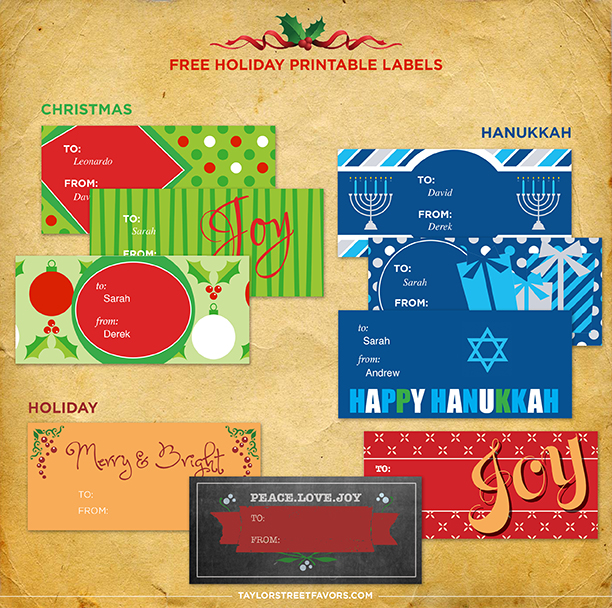 Free Holiday Printable Labels
