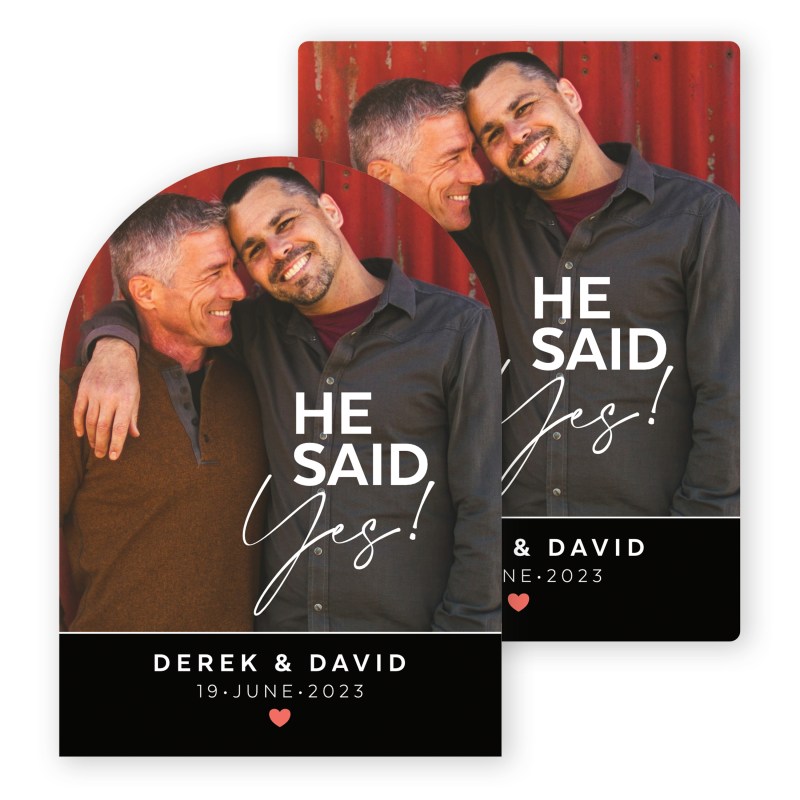 He Said Yes Wine Bottle Labels
