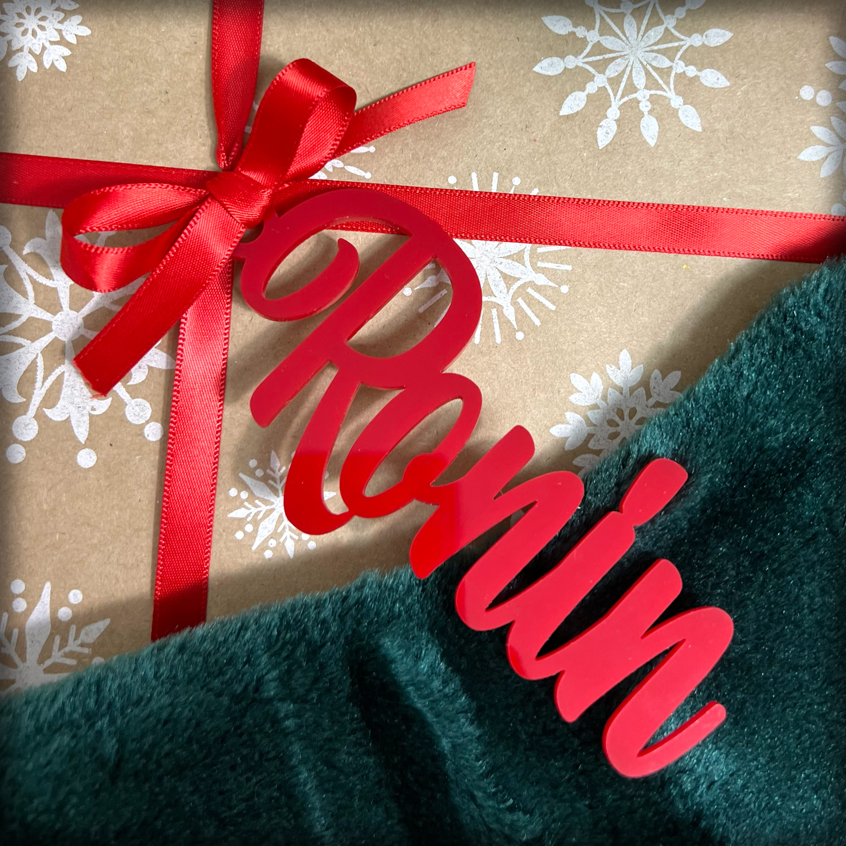 Personalized Stocking Name Tags – Agape Calligraphy