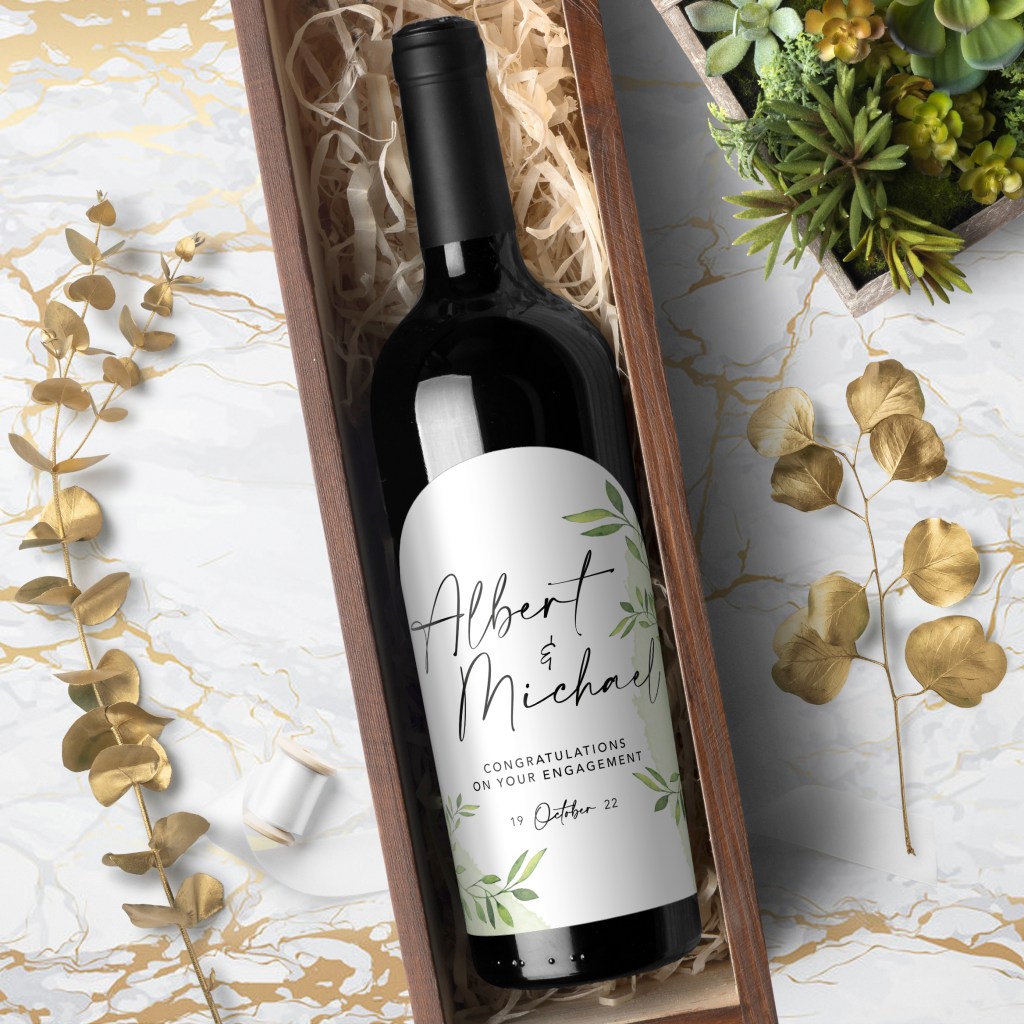 Spring Labels for Weddings, Elegant Wedding Engagement Labels