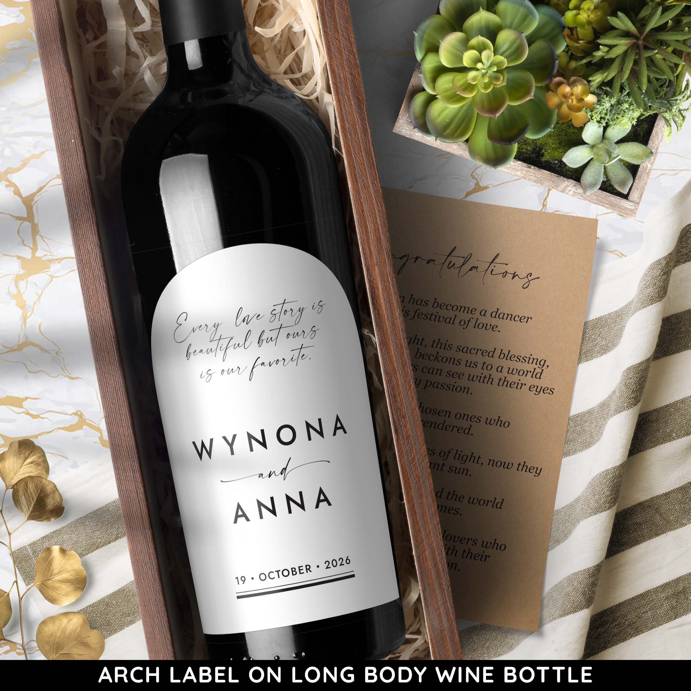 Personalized Wine Bottle Labels for Wedding