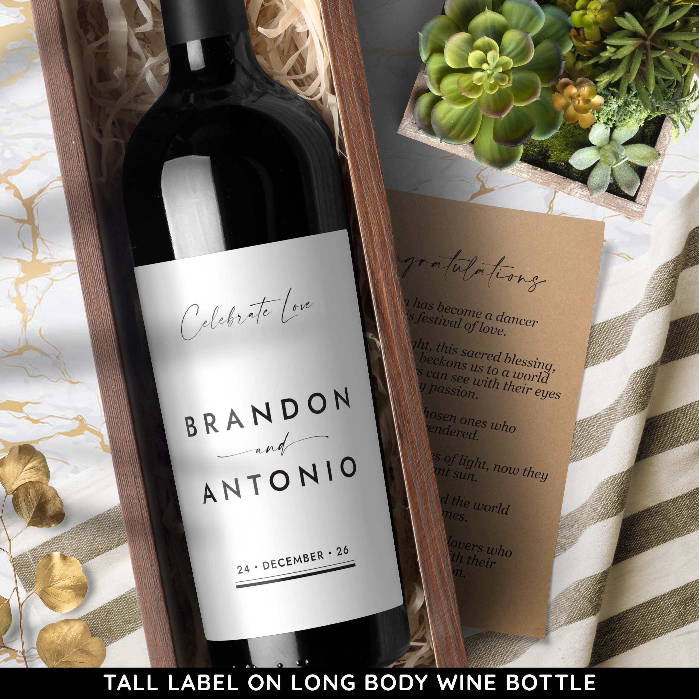 Personalized Wine Bottle Labels for Wedding