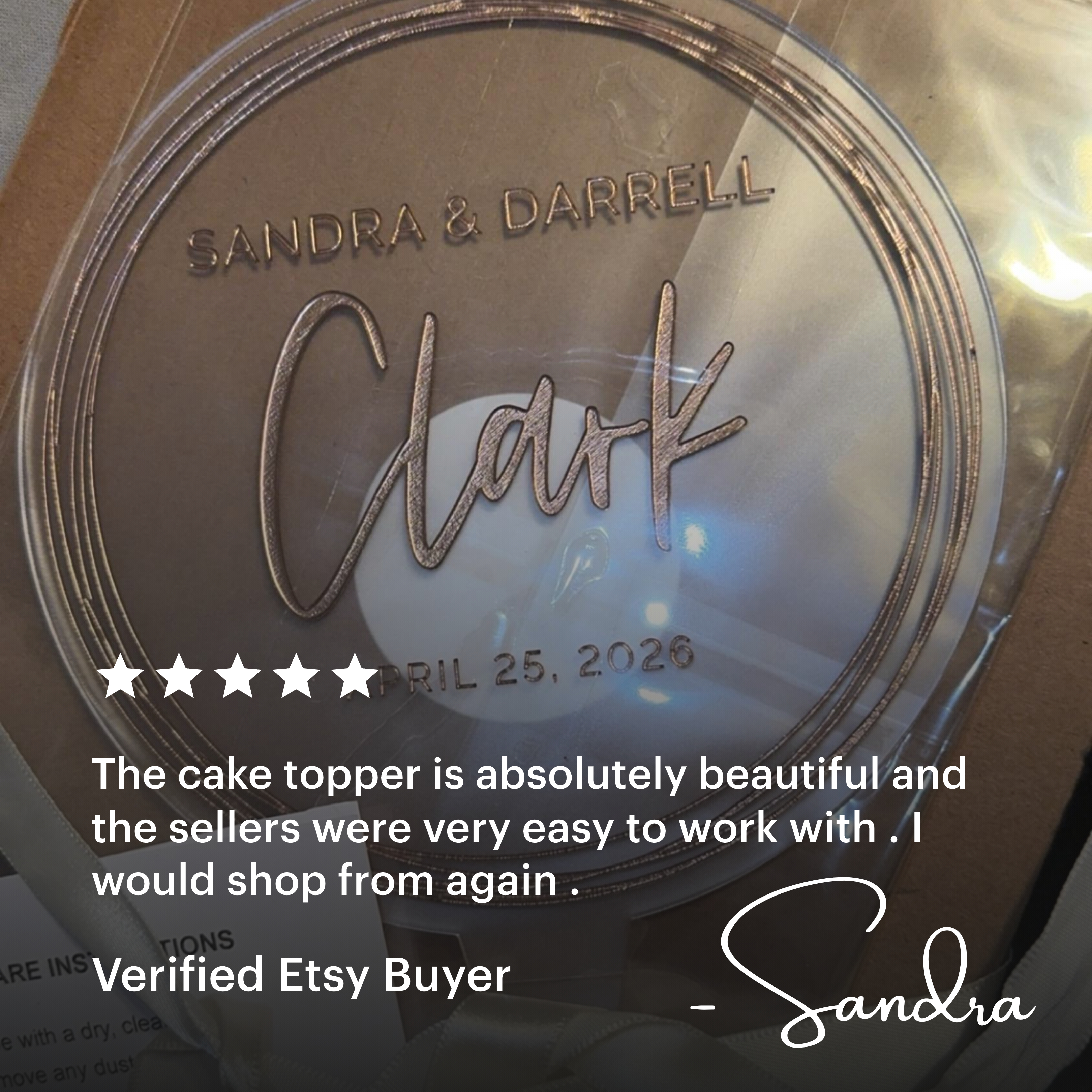Congratulations Sandra and Darrell! 🥂